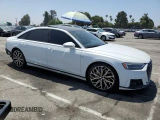 2021 Audi A8 with VIN WAU8DAF85MN018820, listed as a Copart auction lot 58638003 with 18,069 mi miles. Bid and sale history available at carsss.com. Image 4.