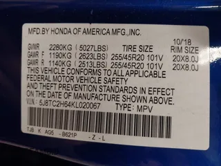 2019 Acura RDX w/A-Spec Pkg with VIN 5J8TC2H64KL020067, listed as a IAAI auction lot 41088711 with 85,385 mi miles. Bid and sale history available at carsss.com. Image 9.