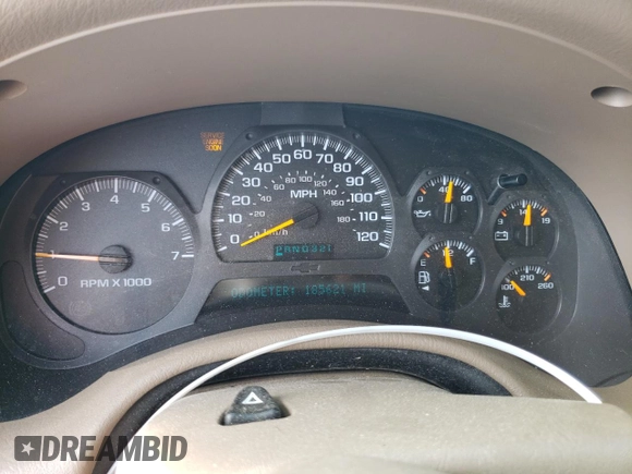 2004 Chevrolet TrailBlazer EXT LS with VIN 1GNET16S946150937, listed as a Copart auction lot 60448924 with 185,621 mi miles and Clean Title. Bid and sale history available at DreamBid. Image 9.