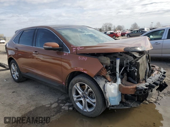 2017 Ford Edge Titanium with VIN 2FMPK4K97HBC12279, listed as a Copart auction lot 49609275 with 87,333 mi miles and Salvage Title. Bid and sale history available at carsss.com. Image 4.