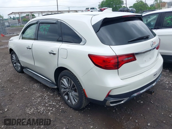 2017 Acura MDX Technology z VIN 5FRYD4H52HB025623, wystawiony jako IAAI lot #42435047 z przebiegiem 63 199 mil mil oraz . Historia ofert i sprzedaży dostępna na DreamBid. Obrazek 3.