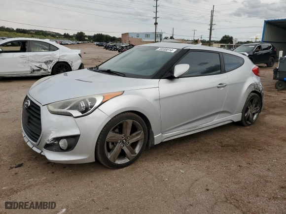 2014 Hyundai Veloster Turbo with VIN KMHTC6AE4EU183559, listed as a Copart auction lot 70338514 with 132,830 mi miles and Salvage Title. Bid and sale history available at carsss.com. Image 1.