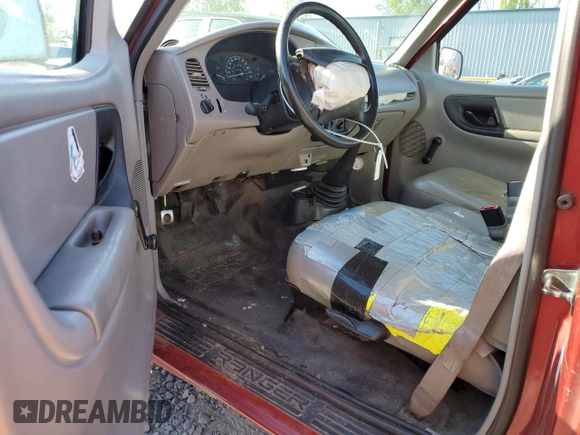 1998 Ford Ranger XL with VIN 1FTYR10C5WPA62518, listed as a Copart auction lot 53660105 with 256,060 mi miles and Salvage title. Bid and sale history available at DreamBid. Image 8.