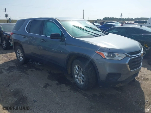 2021 Chevrolet Traverse LS with VIN 1GNERFKW0MJ158961, listed as a IAAI auction lot 41572644 with 66,675 mi miles. Bid and sale history available at carsss.com. Image 1.