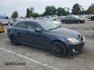 2006 Lexus IS 350 with VIN JTHBE262665006846, listed as a Copart auction lot 58867885 with 191,208 mi miles and Salvage title. Bid and sale history available at DreamBid. Image 4.