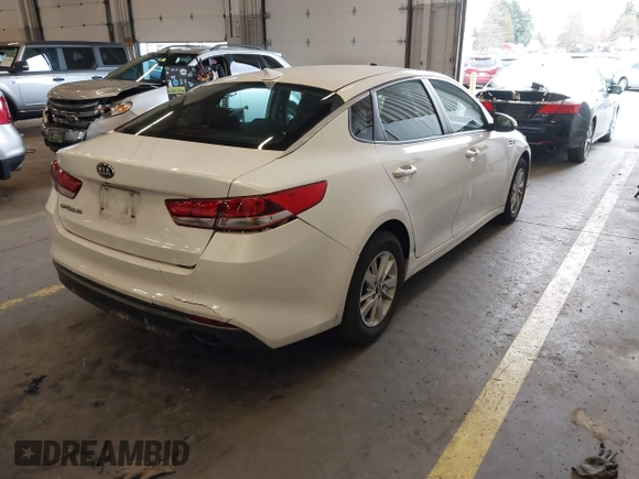 2016 Kia Optima LX with VIN KNAGT4L39G5074319, listed as a IAAI auction lot 41827438 with 51,373 mi miles. Bid and sale history available at carsss.com. Image 4.