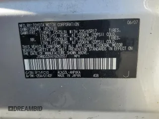 2007 Toyota RAV4 with VIN JTMBD33V476050557, listed as a Copart auction lot 47037695 with 205,490 mi miles and Salvage Title. Bid and sale history available at carsss.com. Image 13.