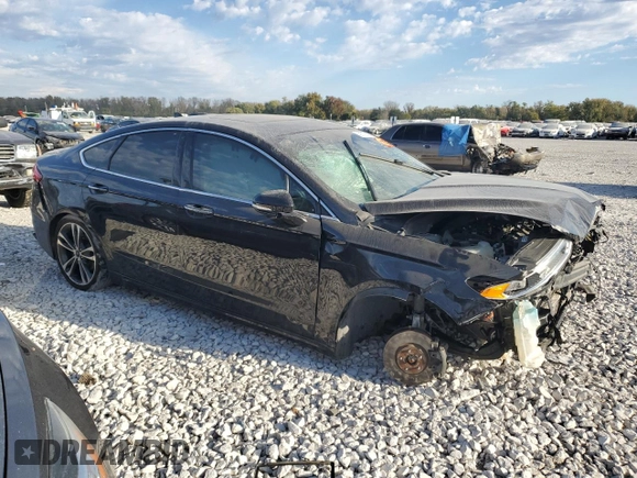 2019 Ford Fusion Titanium with VIN 3FA6P0K98KR181486, listed as a Copart auction lot 83627054 with 88,893 mi miles and Salvage title. Bid and sale history available at DreamBid. Image 4.