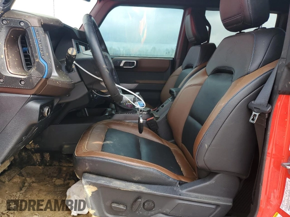 2023 Ford Bronco with VIN 1FMEE5DP5PLB97182, listed as a Copart auction lot 51738955 with 10,248 mi miles and Salvage title. Bid and sale history available at DreamBid. Image 7.