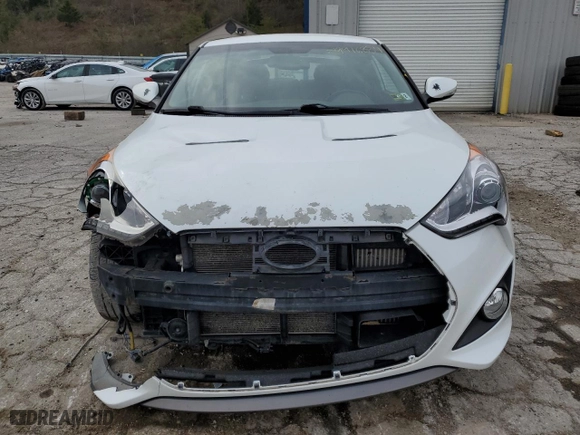 2014 Hyundai Veloster Turbo with VIN KMHTC6AE3EU196626, listed as a Copart auction lot 79916834 with 86,683 mi miles and Salvage Title. Bid and sale history available at carsss.com. Image 5.