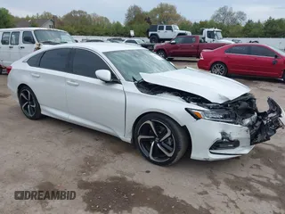 2019 Honda Accord Sport with VIN 1HGCV1F33KA060746, listed as a IAAI auction lot 42180807 with 75,557 mi miles and . Bid and sale history available at DreamBid. Image 1.