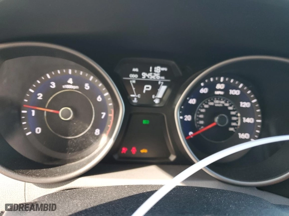 2013 Hyundai Elantra GLS PZEV with VIN 5NPDH4AE3DH196312, listed as a Copart auction lot 53170355 with 94,526 mi miles and Salvage Title. Bid and sale history available at carsss.com. Image 9.