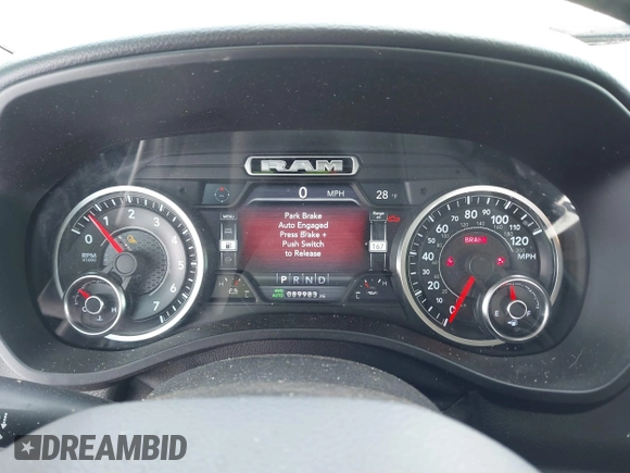 2019 Ram 1500 Big Horn/Lone Star with VIN 1C6RRFFG3KN674435, listed as a IAAI auction lot 41618523 with 89,983 mi miles. Bid and sale history available at carsss.com. Image 7.
