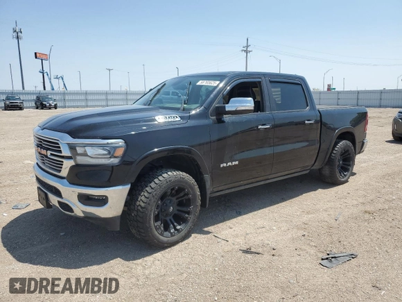 2019 Ram 1500 Laramie with VIN 1C6SRFJTXKN714855, listed as a Copart auction lot 58765625 with Not provided miles and Salvage title. Bid and sale history available at DreamBid. Image 1.