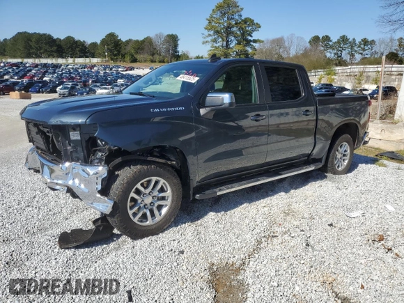 2020 Chevrolet Silverado 1500 LT with VIN 1GCPWCED7LZ112515, listed as a Copart auction lot 48415525 with 45,706 mi miles and Salvage Title. Bid and sale history available at carsss.com. Image 1.
