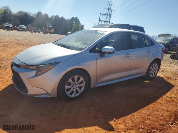 2021 Toyota Corolla LE with VIN JTDEPMAE2MJ153868, listed as a Copart auction lot 49850075 with 36,700 mi miles and Salvage Title. Bid and sale history available at carsss.com. Image 1.
