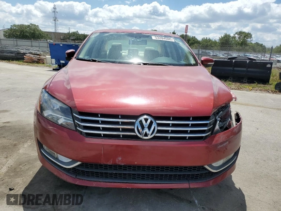2015 Volkswagen Passat SEL Premium with VIN 1VWCT7A33FC123141, listed as a Copart auction lot 53284595 with 87,450 mi miles and Salvage title. Bid and sale history available at DreamBid. Image 5.