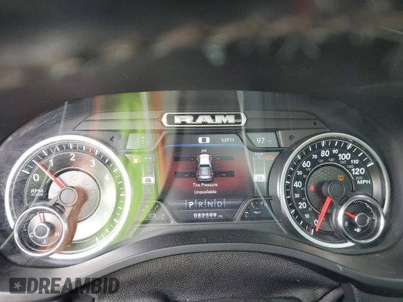 2019 Ram 1500 Laramie with VIN 1C6SRFJT9KN772570, listed as a Copart auction lot 60721145 with 82,599 mi miles and Salvage title. Bid and sale history available at DreamBid. Image 9.