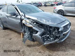 2020 Infiniti Q50 Red Sport 400 with VIN JN1FV7AP9LM630132, listed as a IAAI auction lot 41794185 with 20,049 mi miles and . Bid and sale history available at carsss.com. Image 6.