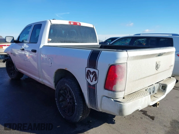 2014 Ram 1500 Express with VIN 1C6RR7FTXES119572, listed as a IAAI auction lot 41655142 with 143,232 mi miles. Bid and sale history available at carsss.com. Image 3.