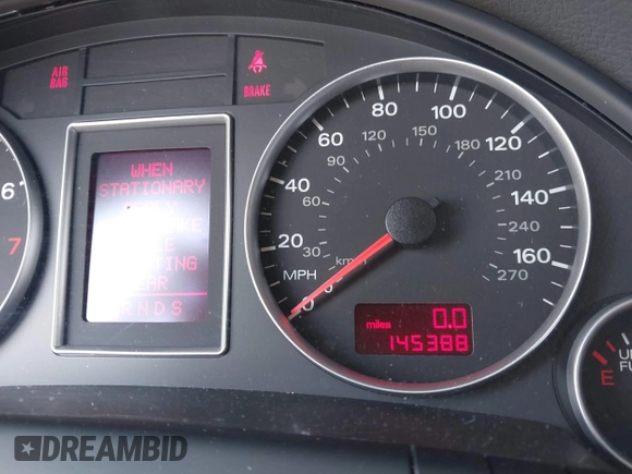 2008 Audi A4 2.0T with VIN WAUDF78E98A053565, listed as a IAAI auction lot 42597810 with 145,388 mi miles and . Bid and sale history available at DreamBid. Image 15.
