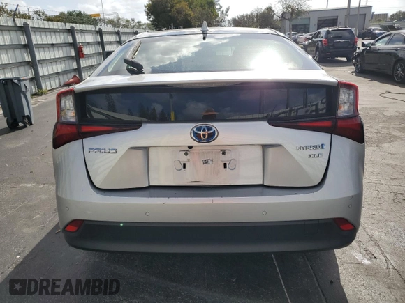 2022 Toyota Prius L Eco with VIN JTDKAMFU7N3155884, listed as a Copart auction lot 51472135 with 38,356 mi miles and Salvage Title. Bid and sale history available at carsss.com. Image 6.