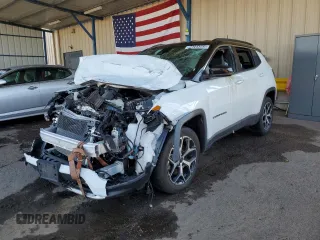2025 Jeep Compass Limited z VIN 3C4NJDCN8ST511480, wystawiony jako Copart lot #60254565 z przebiegiem 17 277 mil mil oraz Szkoda całkowita • Salvage title. Historia ofert i sprzedaży dostępna na DreamBid. Obrazek 1.