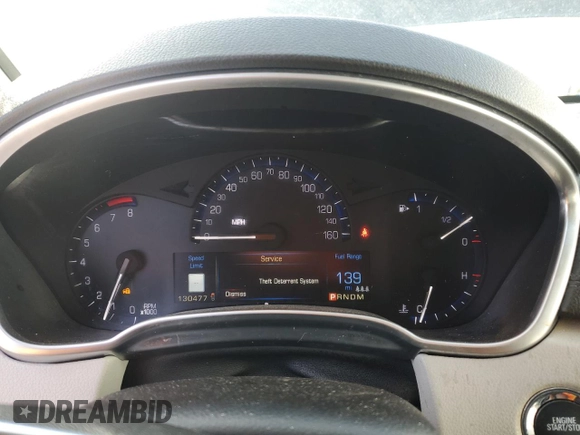 2015 Cadillac SRX Luxury Collection with VIN 3GYFNEE34FS619157, listed as a Copart auction lot 48331665 with 130,477 mi miles and Salvage Title. Bid and sale history available at DreamBid. Image 9.