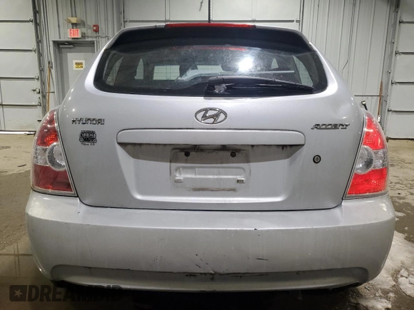 2007 Hyundai Accent SE with VIN KMHCN36C37U046518, listed as a Copart auction lot 43459955 with 118,356 mi miles and Salvage Title. Bid and sale history available at carsss.com. Image 6.