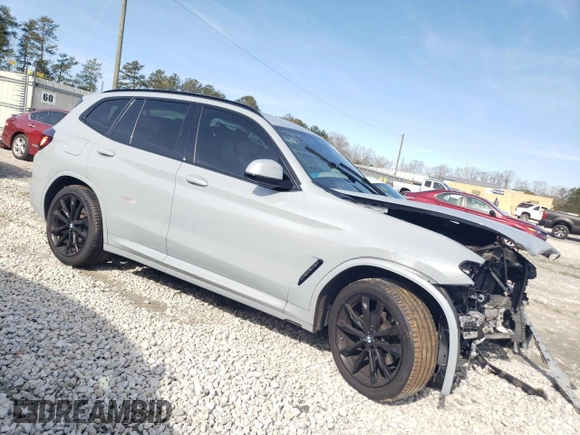 2022 BMW X3 sDrive30i with VIN WBX47DP00NN177414, listed as a Copart auction lot 88497825 with Not Provided miles and Salvage Title. Bid and sale history available at DreamBid. Image 4.