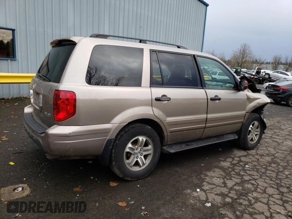 2003 Honda Pilot EX with VIN 2HKYF18573H594729, listed as a Copart auction lot 50895885 with 358,500 mi miles and Salvage Title. Bid and sale history available at DreamBid. Image 3.
