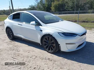 2023 Tesla Model X z VIN 7SAXCDE50PF381719, wystawiony jako IAAI lot #41291691 z przebiegiem Nie podano mil oraz . Historia ofert i sprzedaży dostępna na DreamBid. Obrazek 1.