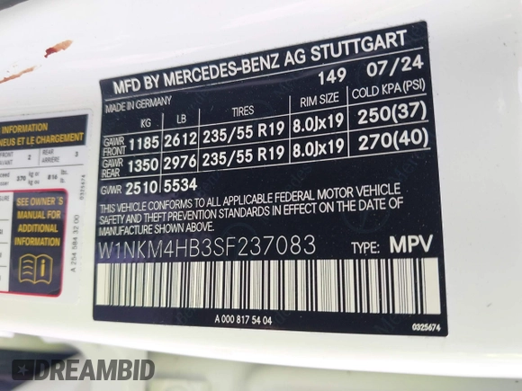 2025 Mercedes-Benz GLC 300 z VIN W1NKM4HB3SF237083, wystawiony jako IAAI lot #41666241 z przebiegiem Nie podano mil oraz . Historia ofert i sprzedaży dostępna na DreamBid. Obrazek 9.