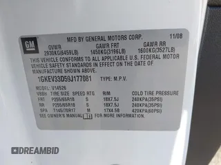 2009 GMC Acadia SLT2 z VIN 1GKEV33D59J177081, wystawiony jako IAAI lot #41137327 z przebiegiem 181 186 mil mil oraz . Historia ofert i sprzedaży dostępna na DreamBid. Obrazek 9.