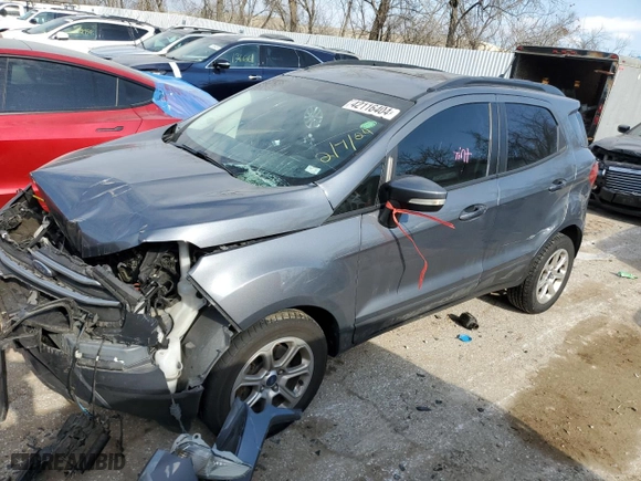 2018 Ford EcoSport SE with VIN MAJ3P1TE0JC194959, listed as a Copart auction lot 42116404 with 0 mi miles and Salvage Title. Bid and sale history available at carsss.com. Image 1.