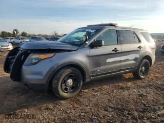 2014 Ford Utility Police Interceptor with VIN 1FM5K8AR4EGA14506, listed as a Copart auction lot 47214845 with 193,067 mi miles and Salvage Title. Bid and sale history available at carsss.com. Image 1.