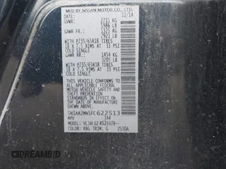 2015 Nissan Pathfinder SL with VIN 5N1AR2MN5FC622513, listed as a IAAI auction lot 41953545 with 183,339 mi miles and . Bid and sale history available at DreamBid. Image 9.