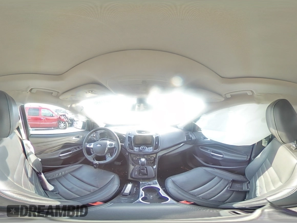 2015 Ford Escape Titanium with VIN 1FMCU9J99FUC64012, listed as a Copart auction lot 41881695 with 110,899 mi miles and Salvage Title. Bid and sale history available at DreamBid. Image 14.