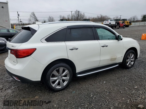 2015 Acura MDX Advance with VIN 5FRYD4H87FB031277, listed as a Copart auction lot 51446755 with 131,059 mi miles and Salvage title. Bid and sale history available at DreamBid. Image 3.