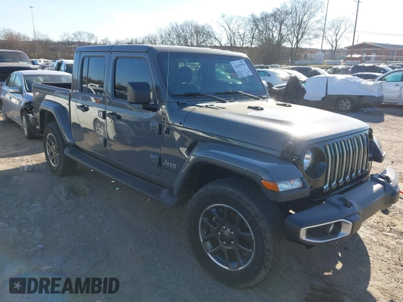 2021 Jeep Gladiator Overland with VIN 1C6HJTFG0ML507773, listed as a IAAI auction lot 41617970 with 95,816 mi miles and . Bid and sale history available at DreamBid. Image 1.