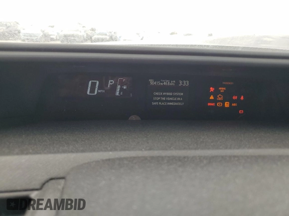 2015 Toyota Prius One with VIN JTDKDTB36F1100354, listed as a Copart auction lot 53372475 with 90,415 mi miles and Non Repairable. Bid and sale history available at carsss.com. Image 9.