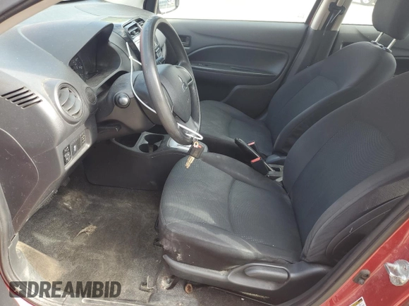 2017 Mitsubishi Mirage ES z VIN ML32F3FJ6HHF14527, wystawiony jako Copart lot #57297005 z przebiegiem 81 046 mil mil oraz Szkoda całkowita • Salvage title. Historia ofert i sprzedaży dostępna na DreamBid. Obrazek 7.