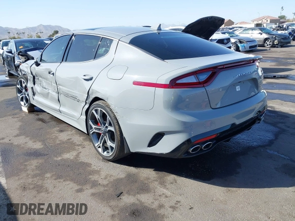 2020 Kia Stinger GT2 with VIN KNAE55LC8L6083914, listed as a IAAI auction lot 41720296 with 51,011 mi miles. Bid and sale history available at carsss.com. Image 3.