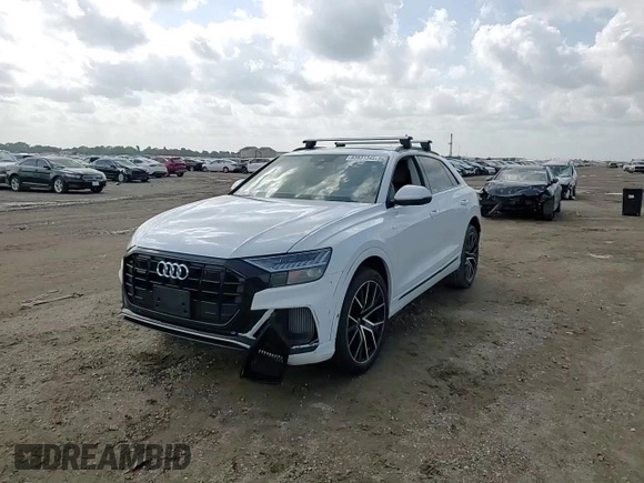 2019 Audi Q8 Prestige with VIN WA1FVAF18KD039734, listed as a Copart auction lot 63831345 with 35,374 mi miles and Salvage title. Bid and sale history available at DreamBid. Image 14.