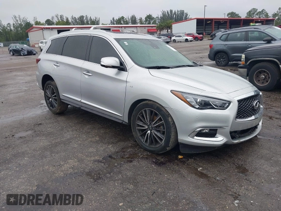 2019 Infiniti QX60 Pure z VIN 5N1DL0MM9KC534133, wystawiony jako IAAI lot #41407744 z przebiegiem 215 402 mil mil oraz . Historia ofert i sprzedaży dostępna na DreamBid. Obrazek 1.