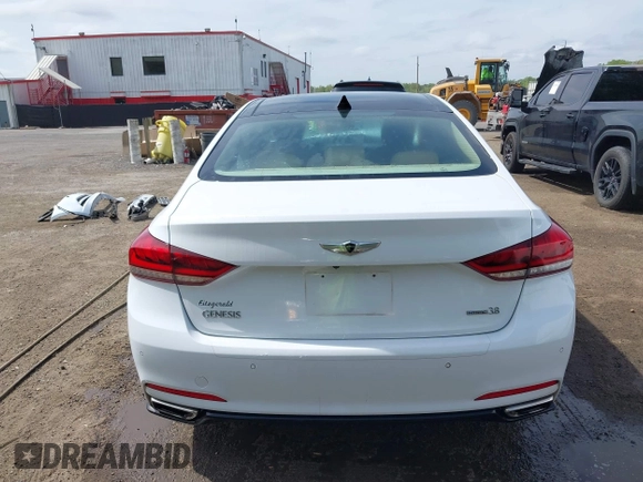 2015 Hyundai Genesis 3.8L with VIN KMHGN4JE0FU055255, listed as a IAAI auction lot 42123154 with 48,130 mi miles and . Bid and sale history available at DreamBid. Image 17.