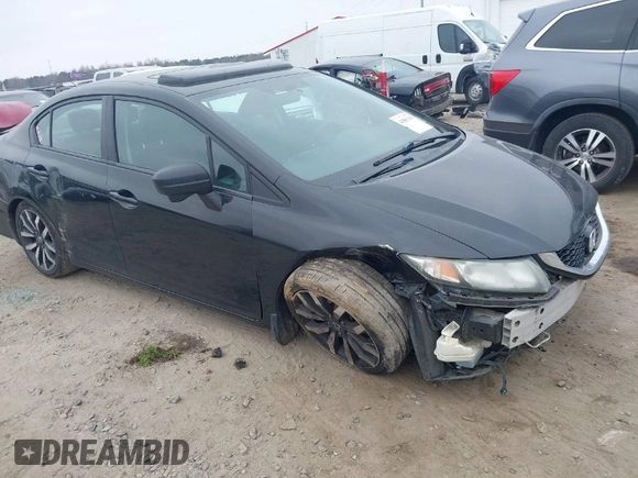 2015 Honda Civic Sedan EX-L with VIN 19XFB2F95FE047952, listed as a IAAI auction lot 41803118 with 1 mi miles. Bid and sale history available at carsss.com. Image 1.