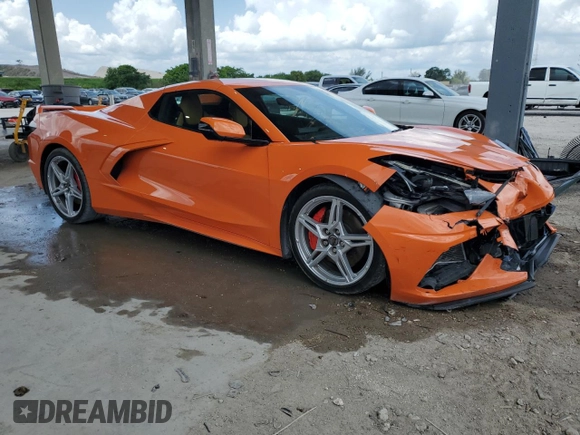 2023 Chevrolet Corvette 2LT with VIN 1G1YB3D45P5105635, listed as a Copart auction lot 59577785 with 16,595 mi miles and Salvage title. Bid and sale history available at DreamBid. Image 4.