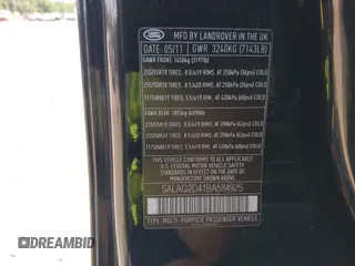 2011 Land Rover LR4 HSE z VIN SALAG2D41BA584925, wystawiony jako IAAI lot #42815239 z przebiegiem 187 499 mil mil oraz . Historia ofert i sprzedaży dostępna na DreamBid. Obrazek 9.