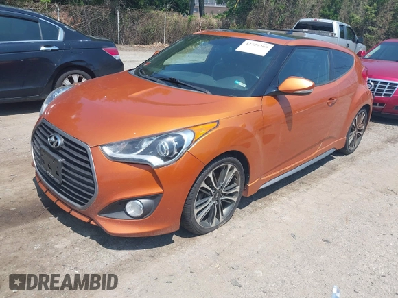 2016 Hyundai Veloster Turbo with VIN KMHTC6AE6GU273220, listed as a IAAI auction lot 42729369 with 103,933 mi miles and . Bid and sale history available at DreamBid. Image 2.